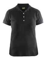 Blåkläder Dames poloshirt piqué 33901050 | Zwart | Maat S - 7330509479513 - thumbnail