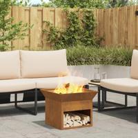 Vuurkorf Roestig 50 x 50 x 40 cm Cortenstaal - thumbnail