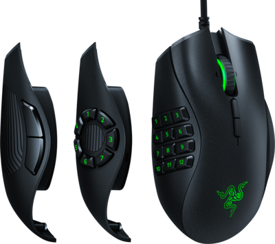 Naga Trinity - Muis - optisch - 19 knoppen - met bekabeling - USB - 16.000 DPI Naga Trinity - Muis - optisch - 19 knoppen - met bekabeling - USB - 16.000 DPI