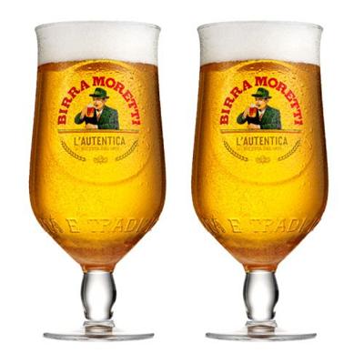 Birra Moretti - Bierglas 250ml - 2 stuks