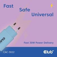 Club3D CAC-3022 USB-C® oplader, 30 watt, 2 stuks, blauw - thumbnail
