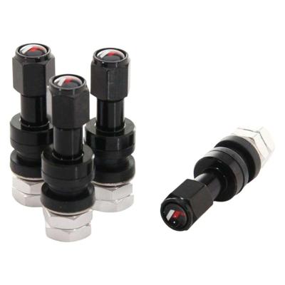 Set ventielen voor band Japan Racing V2 + Logo Zwart Aluminium