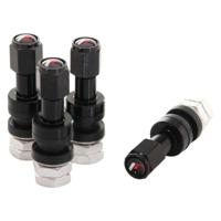 Set ventielen voor band Japan Racing V2 + Logo Zwart Aluminium - thumbnail