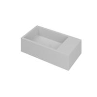 INK - Fontein Polystone Rechts Zonder Kraangat - 360x180x90 mm - Mat Wit - thumbnail