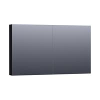 Brauer Impress Deluxe Spiegelkast - 120 cm - met interne en externe Verlichting - 2 Dubbelzijdige Spiegeldeuren - Mat Zwart - thumbnail