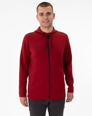 JAKO 6829 Jas Met Kap Premium Basics - Rood Gemeleerd - XL