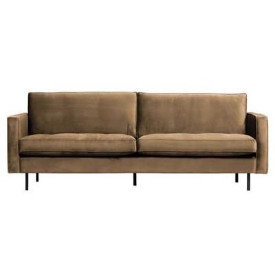 WOOOD Bank 'Rodeo' 2,5-zits, Velvet, kleur Taupe