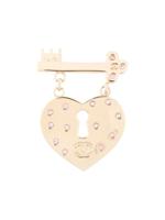 Chanel Pre-Owned heart and key brooch - GOLD - thumbnail