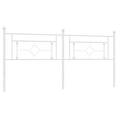 Hoofdbord 193 cm metaal wit Hoofdbord 193 cm metaal wit