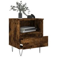 Nachtkastjes 2 st 40x35x50 cm bewerkt hout gerookt eikenkleurig - thumbnail