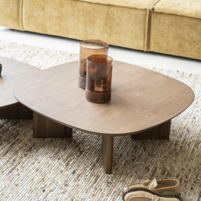 Eleonora Salontafel 'Stef' Eiken, 100 x 100cm, kleur Bruin