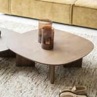 Eleonora Salontafel 'Stef' Eiken, 100 x 100cm, kleur Bruin - thumbnail