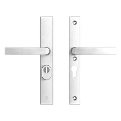 AXA AXA Edge Plus veiligheidsbeslag achterdeur rechth. smalschild Blok kruk/kruk PC55 met kerntrekbeveiliging SKG3 - aluminium AXA AXA Edge Plus veiligheidsbeslag achterdeur rechth. smalschild Blok kruk/kruk PC55 met kerntrekbeveiliging SKG3 - aluminium