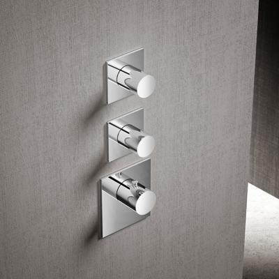 Hotbath Mate Afbouwdeel High Flow 2 Stopkranen Vierkant Geborsteld Nikkel Hotbath Mate Afbouwdeel High Flow 2 Stopkranen Vierkant Geborsteld Nikkel