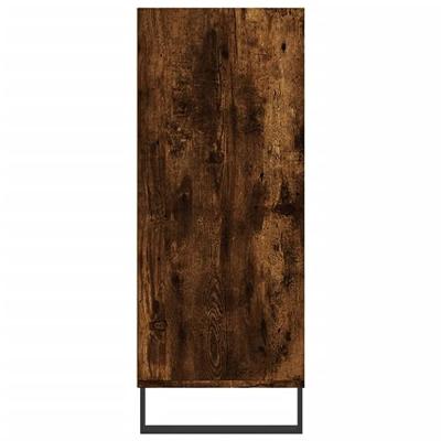 Hoge kast 57x35x90 cm bewerkt hout gerookt eikenkleurig Hoge kast 57x35x90 cm bewerkt hout gerookt eikenkleurig