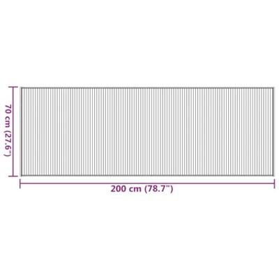 VidaXL Vloerkleed rechthoekig 70x200 cm bamboe lichtnaturel