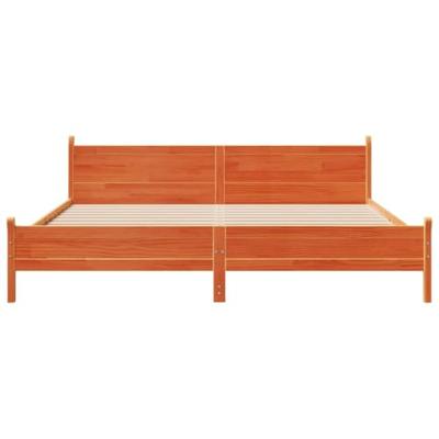 Bedframe zonder matras massief grenenhout wasbruin 180x200 cm Bedframe zonder matras massief grenenhout wasbruin 180x200 cm