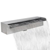 Waterval voor vijver/zwembad vierkant 45 cm RVS - thumbnail