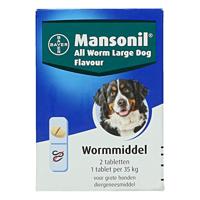 Mansonil All Worm XL tasty ontwormingsmiddel voor de grote hond 2tbl - thumbnail