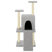 VidaXL Kattenmeubel met sisal krabpalen 110 cm lichtgrijs - thumbnail