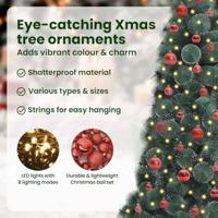 VidaXL Kunstmatige voorverlichte kerstboom met ballenset groen 150 cm - thumbnail