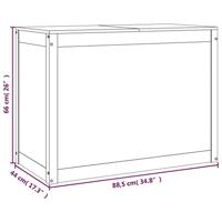 Wasmand 88,5x44x66 cm massief grenenhout honingbruin - thumbnail