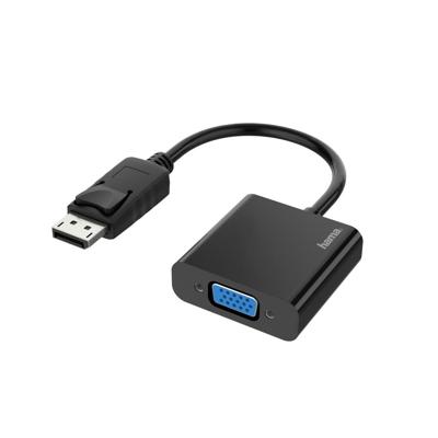 Hama Video-adapter, DisplayPort-stekker - VGA-aansluiting, Full-HD 1080p Kabel Zwart