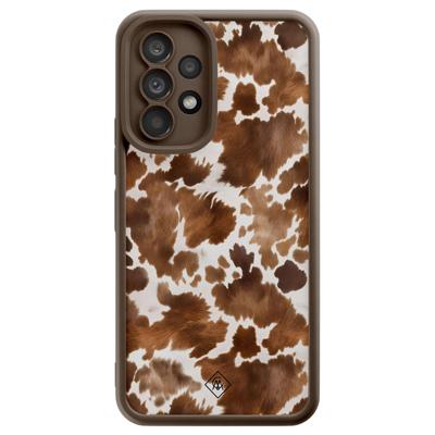 Samsung Galaxy A53 bruine case - Cowhide chic Samsung Galaxy A53 bruine case - Cowhide chic