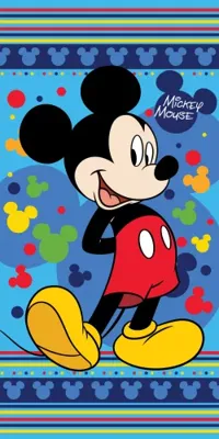 Mickey Mouse strandlaken blauw 70 x 140 cm