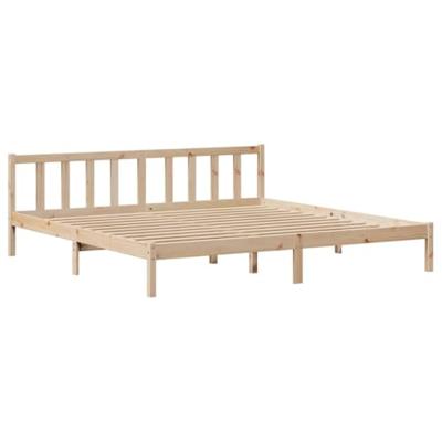 Bedframe zonder matras massief grenenhout 200x200 cm