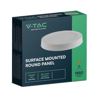 V-TAC VT-60018-RD 7878 LED-opbouwlamp Energielabel: E (A - G) 18 W Koudwit Wit