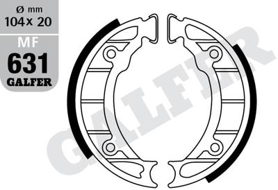 GALFER Remschoen brake shoe standard mf 631