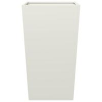 Plantenbak 45x45x75 cm staal wit - thumbnail
