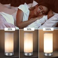 Tafellamp Jasmin -Set van 2 - Grijs - Dimbaar - thumbnail