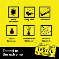 Brother Strong Adhesive Gloss Laminated Tape - 9mm, Black/Yellow - thumbnail