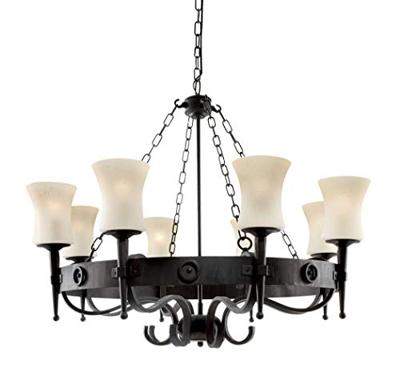 Searchlight Kasteel hanglampCartwheel Ø 88cm - 0818-8BK
