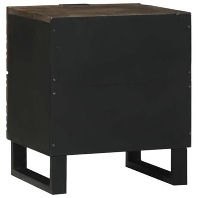 Nachtkastje met lade 2 pcs Walnotenhout 40 x 33 x 46 cm