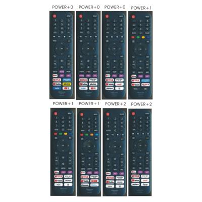 DCU Tecnologic TV afstandsbediening voor Hisense LCD/LED-TV, inclusief toetsen voor Netflix, Prime Video, zwart