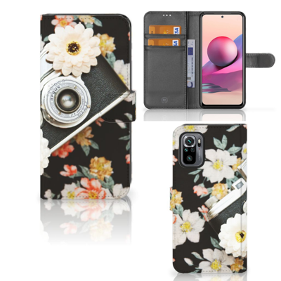 Xiaomi Redmi Note 10S | 10 4G | Poco M5s | Telefoonhoesje met foto | Vintage Camera | Portemonnee hoesje