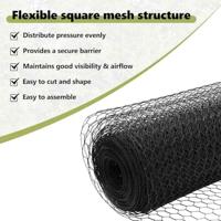 VidaXL Hexagon hek grijs 1,4 x 25 m pvc - thumbnail