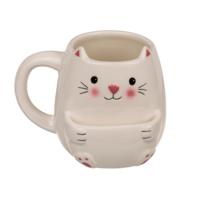 Katten Mok - 450 ml - Met Koekjesvak - Keramiek - Cadeau Kattenliefhebbers - thumbnail
