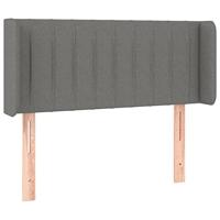 Hoofdbord LED 83x16x78/88 cm stof donkergrijs - thumbnail