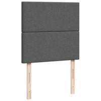 Boxspring met matras stof donkergrijs 90x190 cm - thumbnail