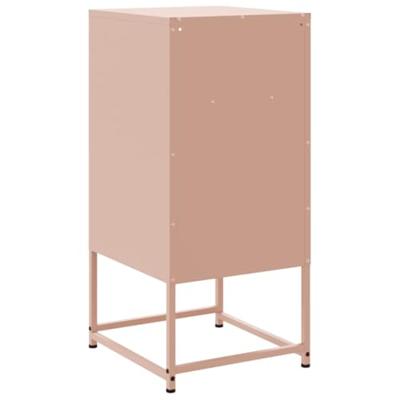 Nachtkastjes 2 st 36x39x78 cm staal roze