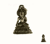 Buddha van Wijsheid Akshobya Hanger Messing - thumbnail