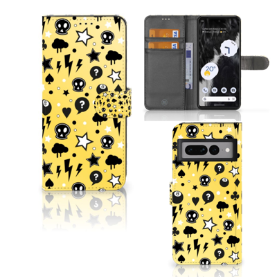 Telefoonhoesje met Naam Google Pixel 7 Pro Punk Geel Telefoonhoesje met Naam Google Pixel 7 Pro Punk Geel