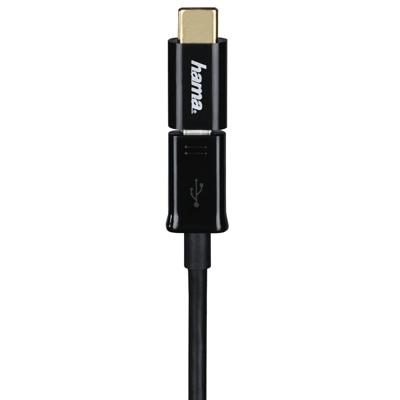Hama 00178399 kabeladapter/verloopstukje Micro USB USB-C Zwart Hama 00178399 kabeladapter/verloopstukje Micro USB USB-C Zwart