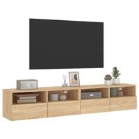 Tv-wandmeubels 2 st 80x30x30 cm bewerkt hout sonoma eikenkleur - thumbnail