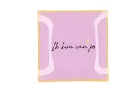 PLATE SQUARE IK HOU VAN JE 18X18X2CM - thumbnail