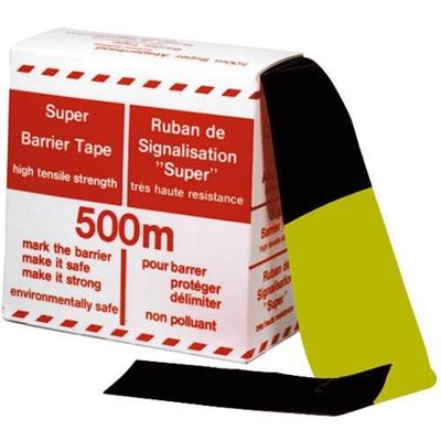 afzetband zwart/geel 500lg 80br